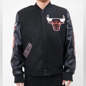 Pro Standard NBA Chicago Bulls Wool Varsity Black Heavy Jacket